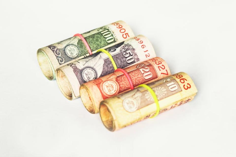 Cash in various currencies