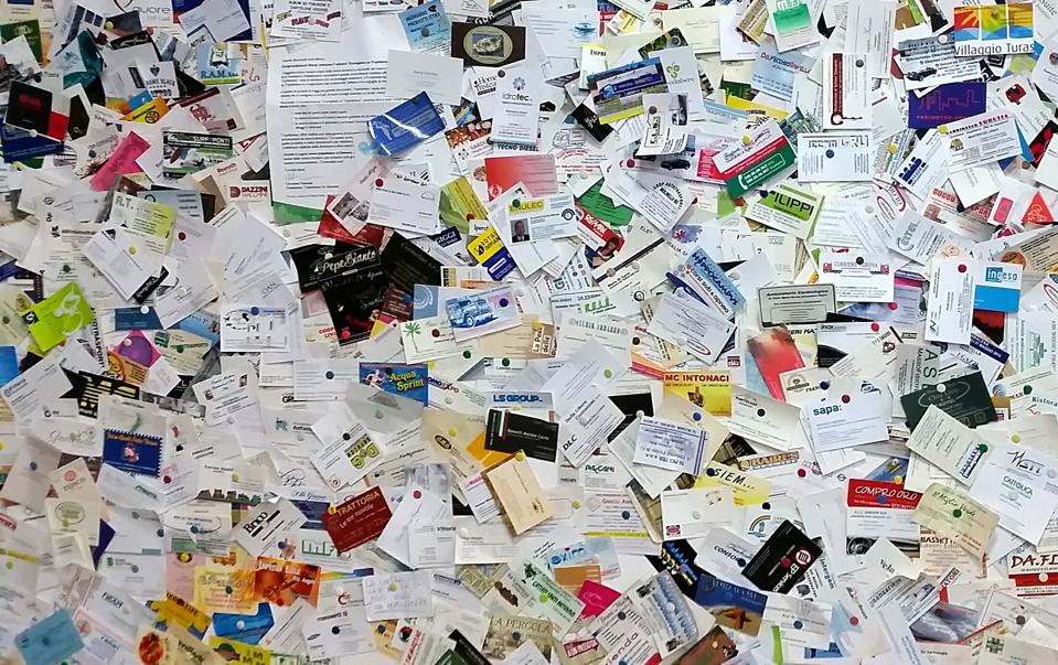 Full Frame Shot Of Business Cards