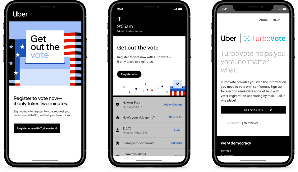 Uber Will Help You Register To Vote And Give You A Discounted Ride To The Polls On Election Day
