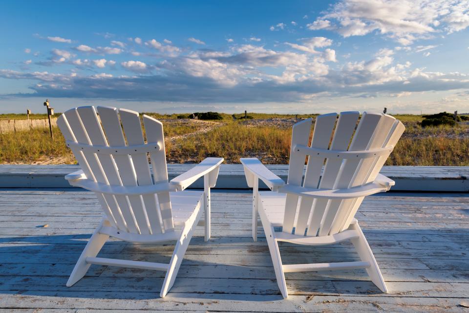 Beach chairs on a Cape Cod beach