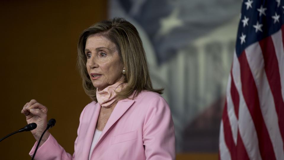 Nancy Pelosi Holds Her Weekly Press Conference At The U.S. Capitol