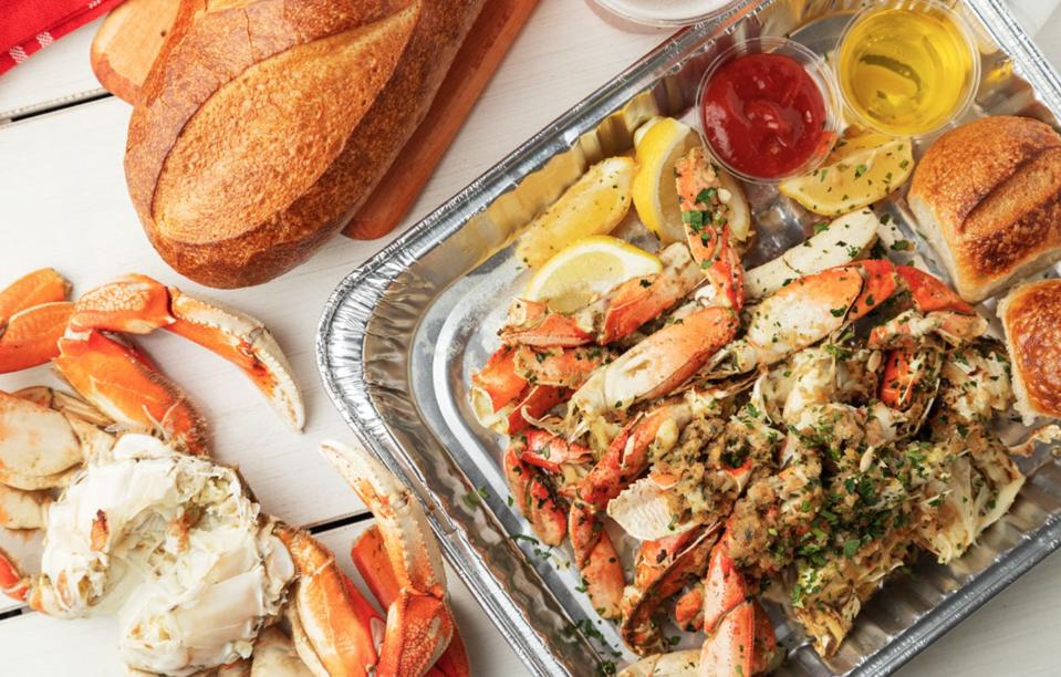 Roasted and fresh crab with Boudin's iconic sourdough.