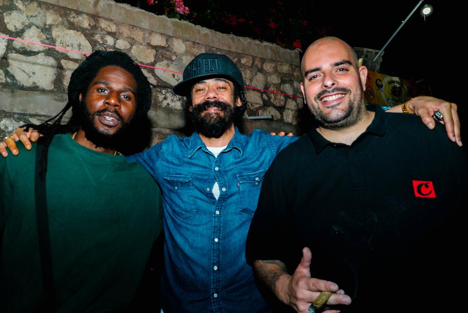 Chronixx, Damian Marley, Berner (L-R)