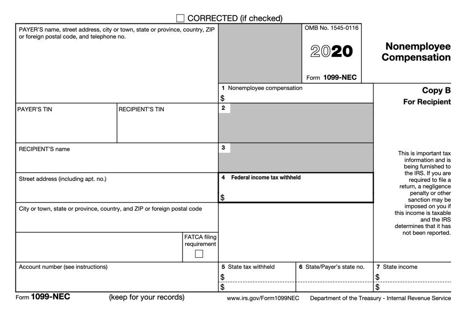 2020 Form 1099-NEC