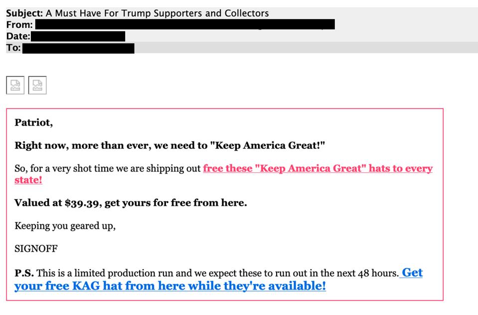 Free Trump 2020 Yard Flags On Offer In New Cybercrime Campaign
