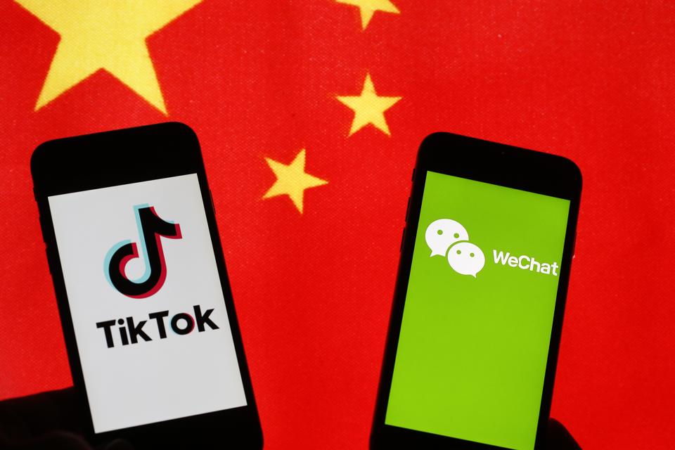 TikTok And WeChat : Illustration