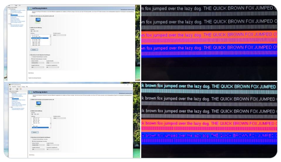Example of chroma downsampling on the LG X OLED series