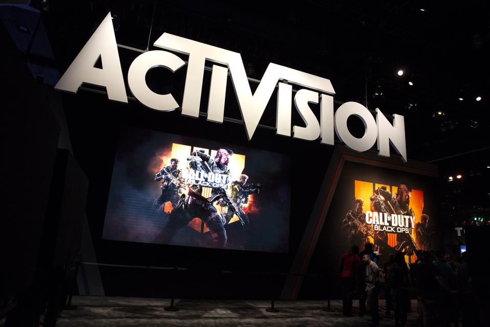 Activision banner above adverts for Call of Duty games