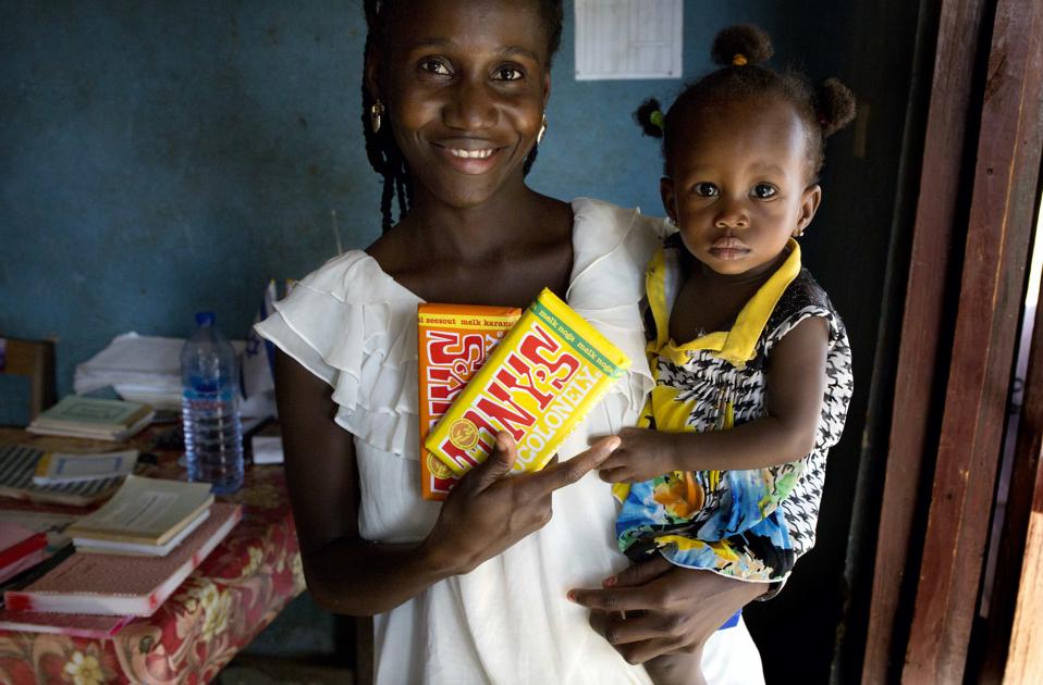 A cocoa farmer from the Ghanaian cooperative ABOCFA that supplies Tony’s Chocolonely, a company focused on ending modern slavery and child labor in the cocoa supply chain.