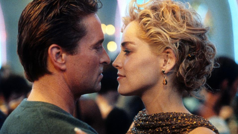 Michael Douglas And Sharon Stone In 'Basic Instinct'
