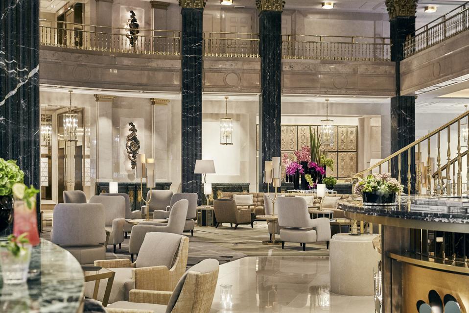 The lobby of Four Seasons Hotel Madrid