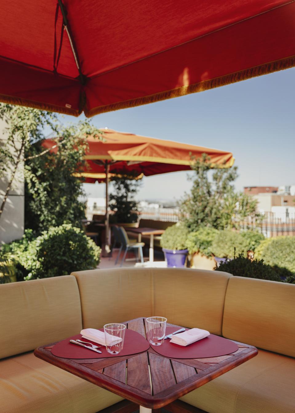 Rooftop patio restaurant at Four Seasons Hotel Madrid