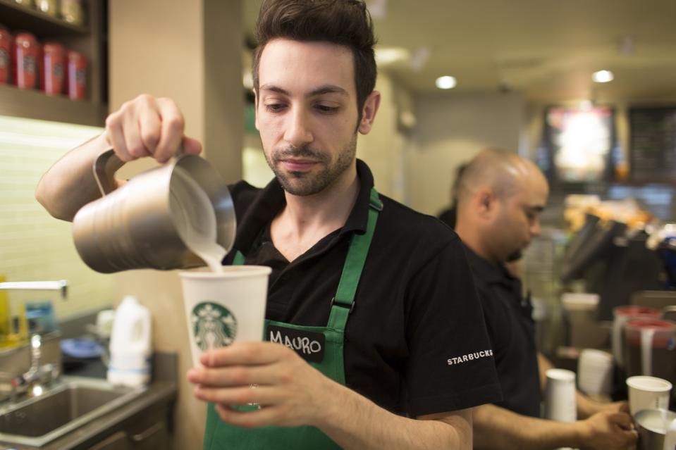 Operations Inside A Starbucks Corp. Coffee Shop