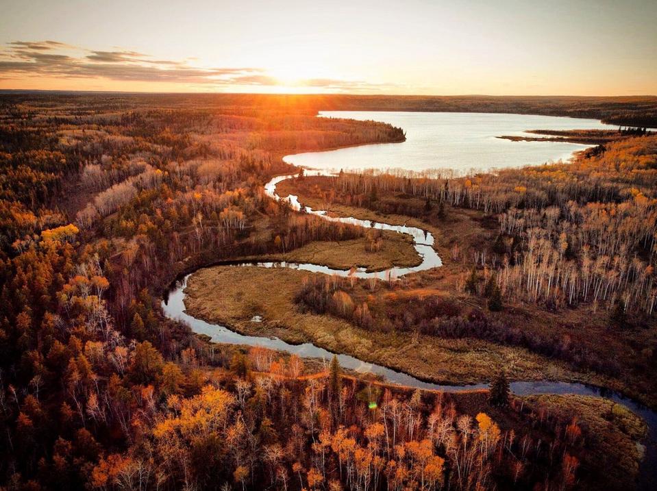 Waterhen Lake Tourism Saskatchewan Canada fall foliage