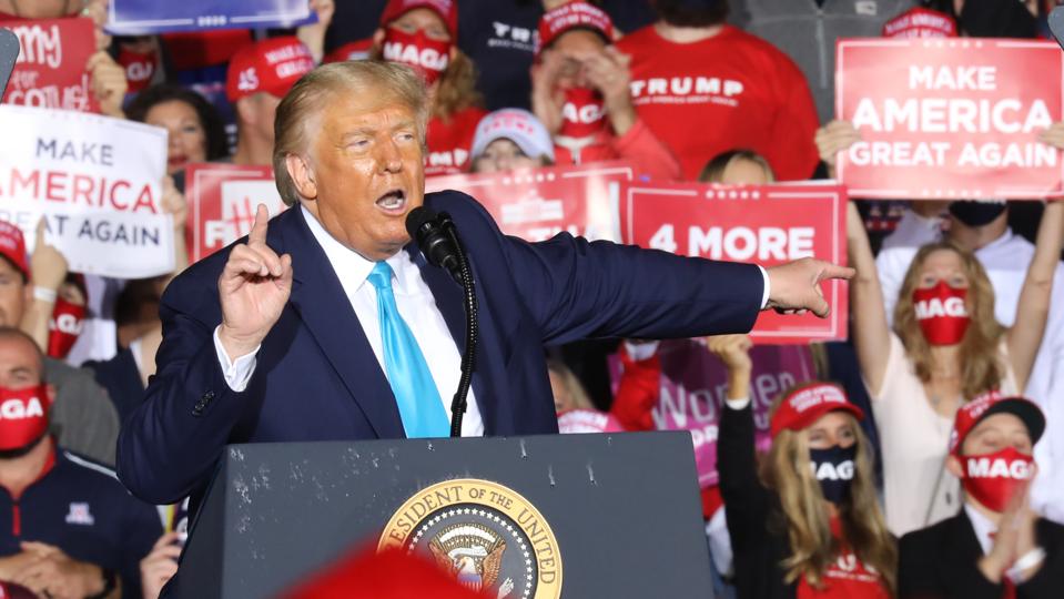 President Trump Holds Campaign Rally In Pennsylvania
