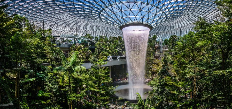 World's tallest indoor waterfall
