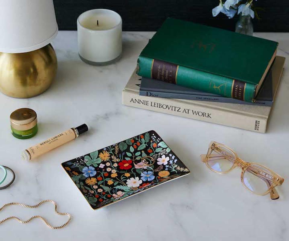 A tray sitting on a table