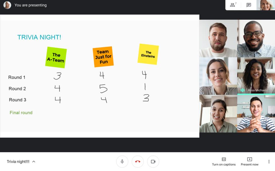 Google Meet whiteboarding