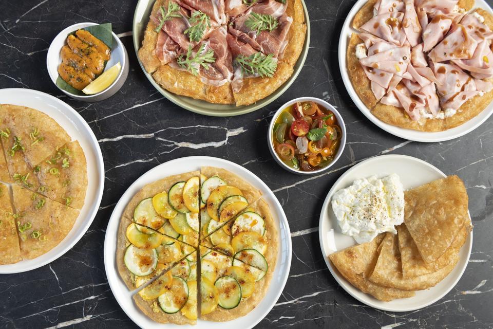 A selection of pizzette fritte from Kimika