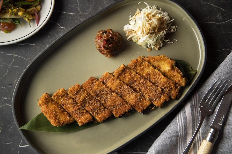 Eggplant katsu at Kimika