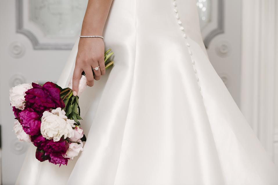 Charles & Colvard Forever One classic solitaire engagement ring