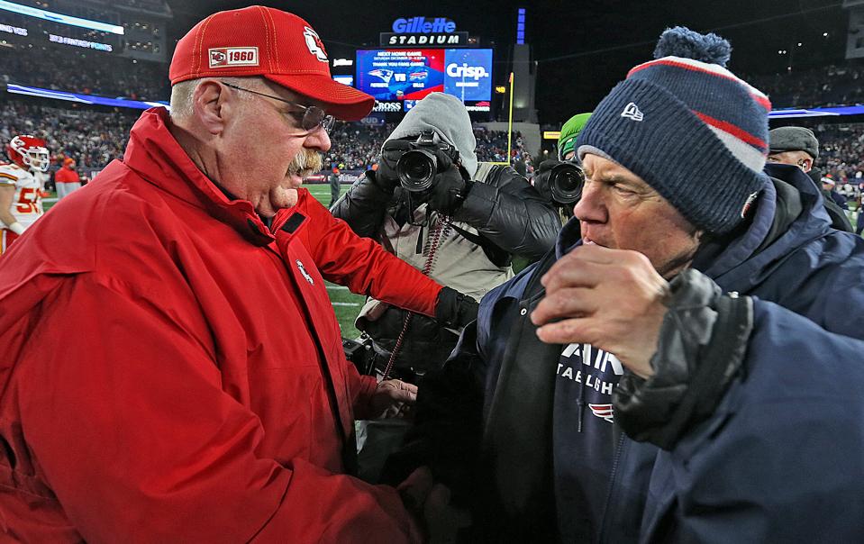 Nfl Coaching Icons Andy Reid And Bill Belichick Share A Long History