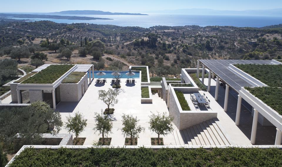 One of the branded residences at the ultra-prestigious Amanzoe hotel in Porto Heli, Greece