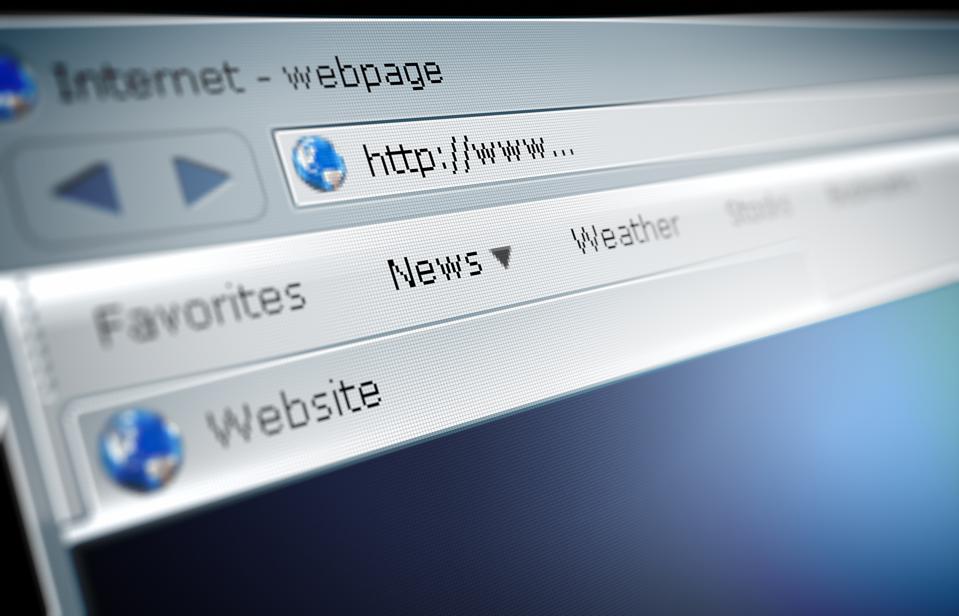 Close up of a broswer address bar