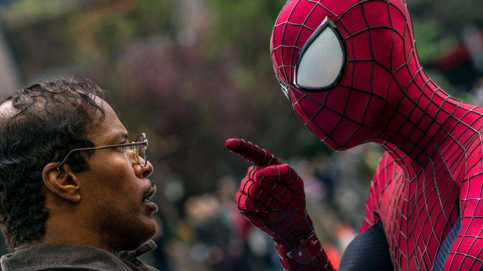 Jamie Foxx and Andrew Garfield in 'Amazing Spider-Man 2'