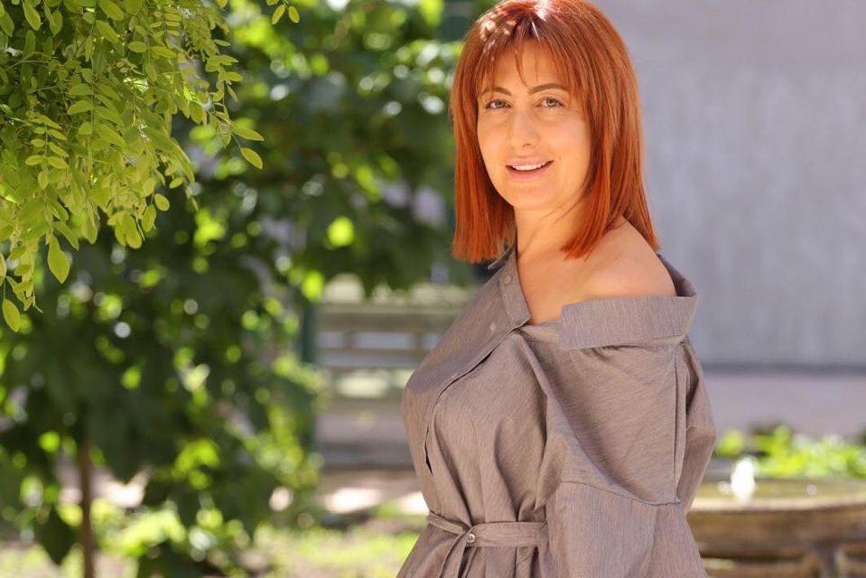 Amalya Yeghoyan standing in a garden