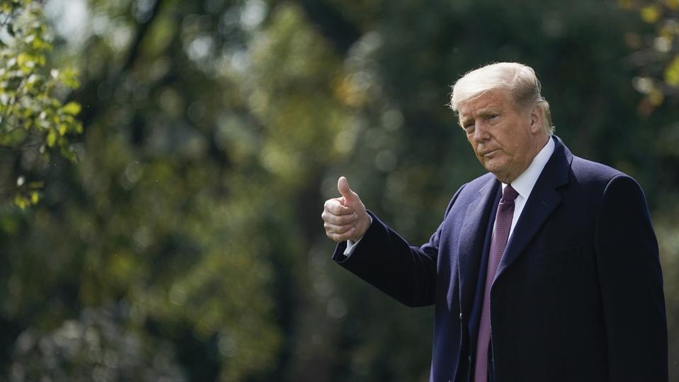 President Trump Departs White House For New Jersey