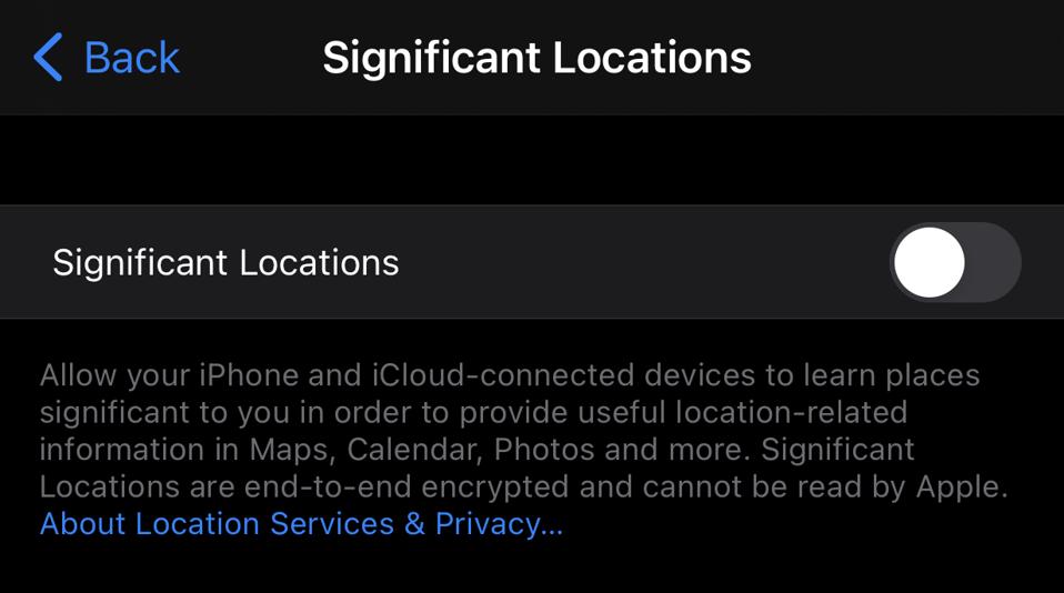 Significant locations