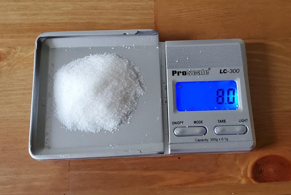 Eight grams of sugar--the same size of the infusion of remdesivir Trump received Friday.