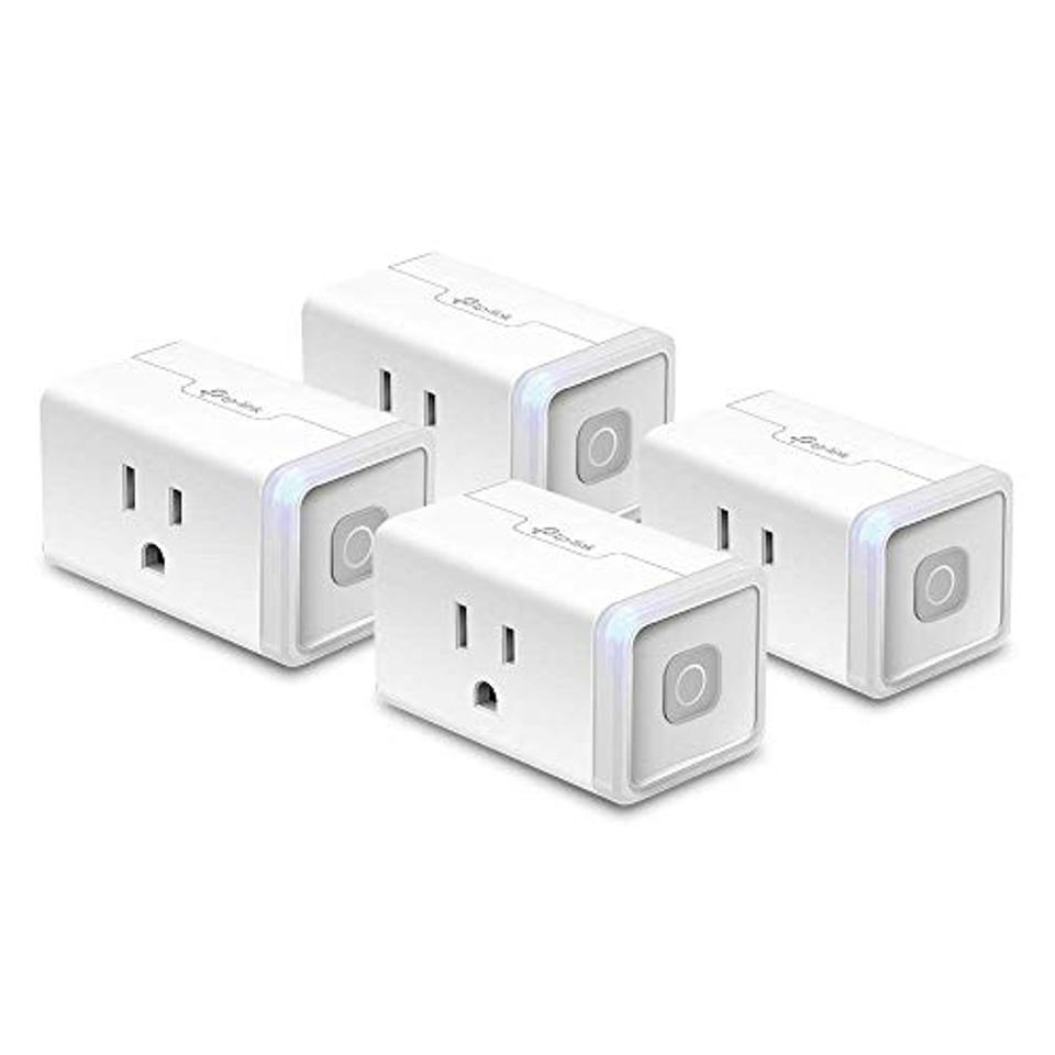 Kasa Smart Plug by TP-Link, Smart Home WiFi Outlet Works with Alexa, Echo, Google Home&IFTTT,No Hub Required, Remote Control,12 Amp, UL Certified, 4-Pack (HS103P4)