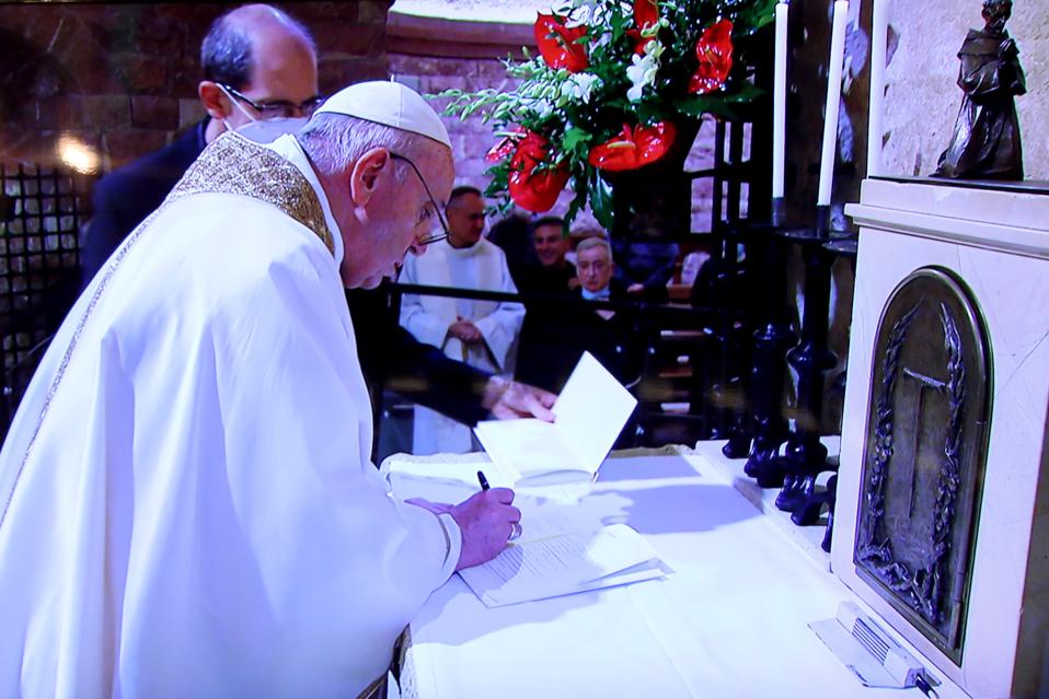 Pope Francis Visits Assisi To Sign A New Encyclical