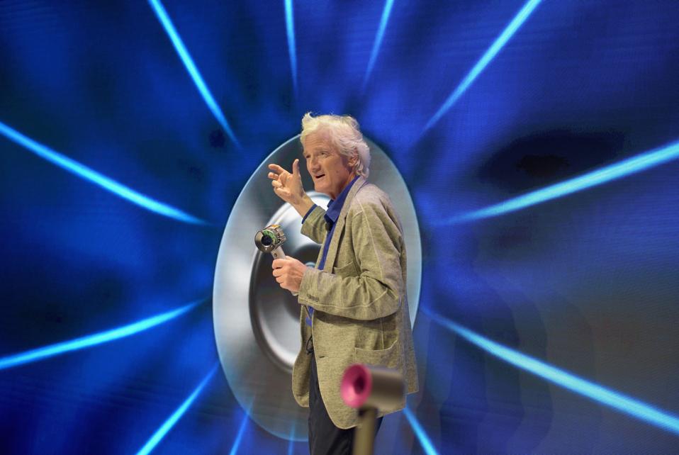 Dyson founder Sir James Dyson speaks onstage, presenting at the Dyson Supersonic Hair Dryer launch event in New York City in 2016.