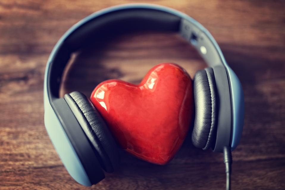 Heart listening to music