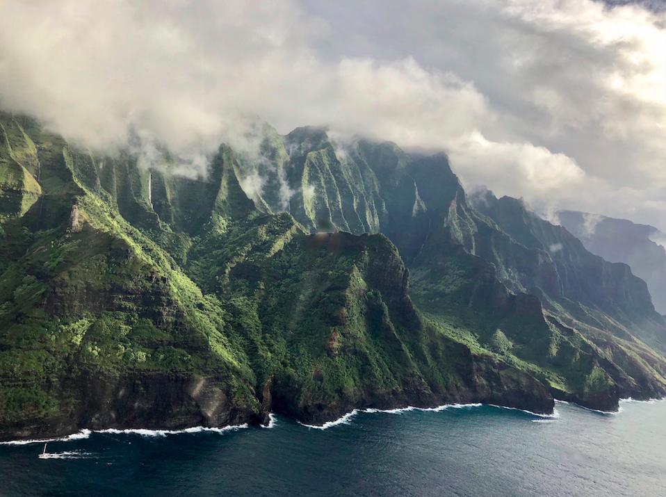 The Napali coast of Kauai, an image featured in Travel by Design, Assouline.