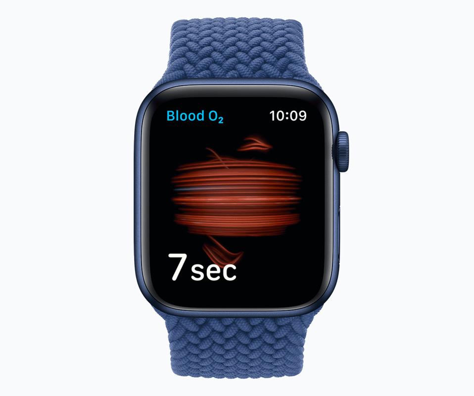 Apple Watch Series 6 measures blood oxygen levels. 