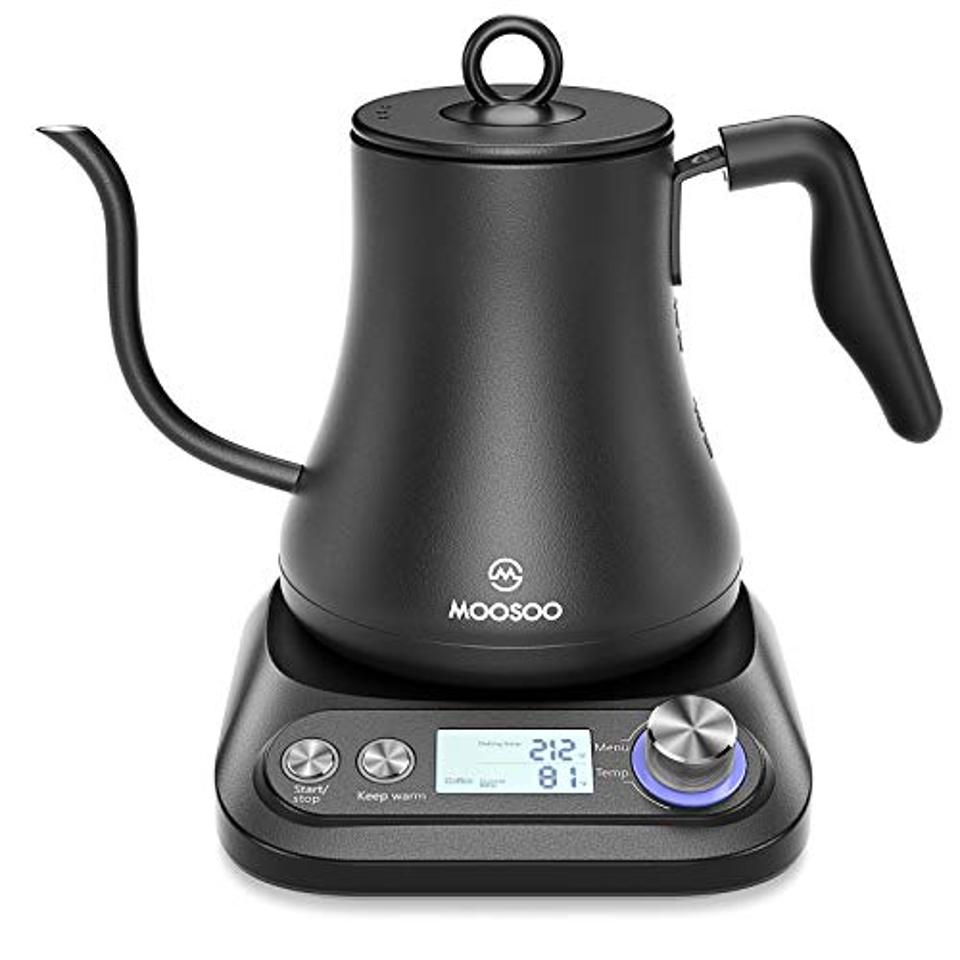 MOOSOO Electric Gooseneck Kettle with Variable Temperature Control & Presets