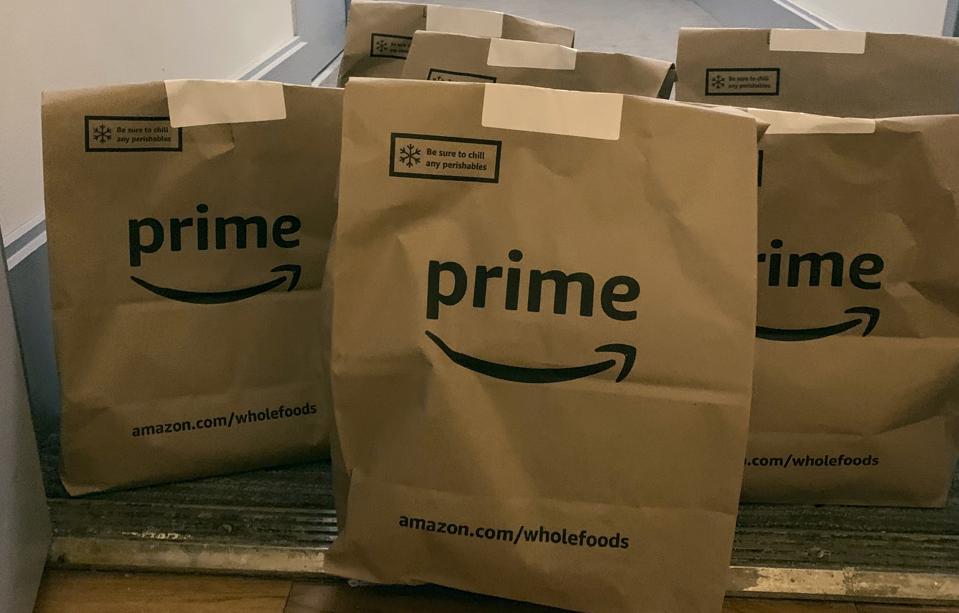 Virus Outbreak New York Groceries Amazon Whole Foods