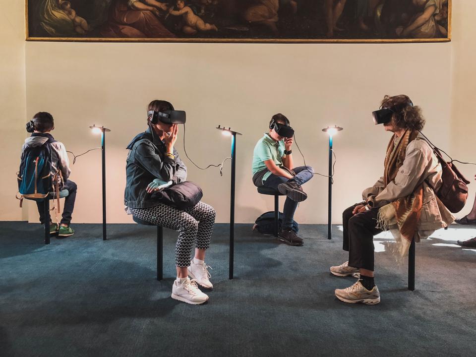 Learners wearing VR