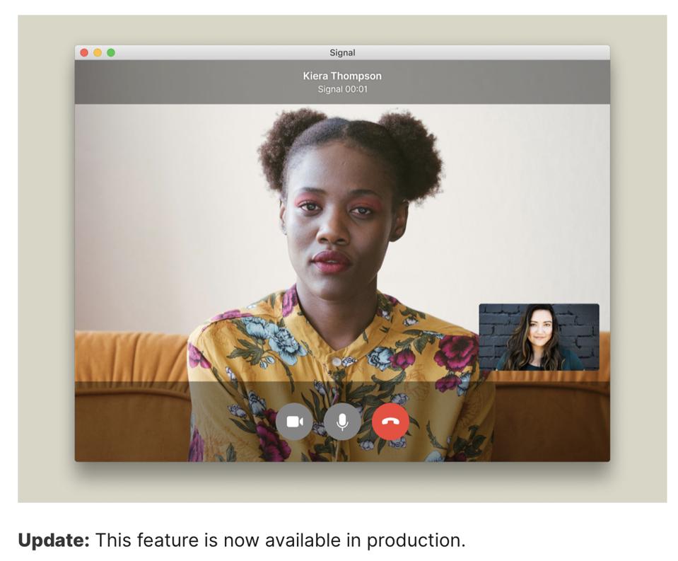 Desktop video calling