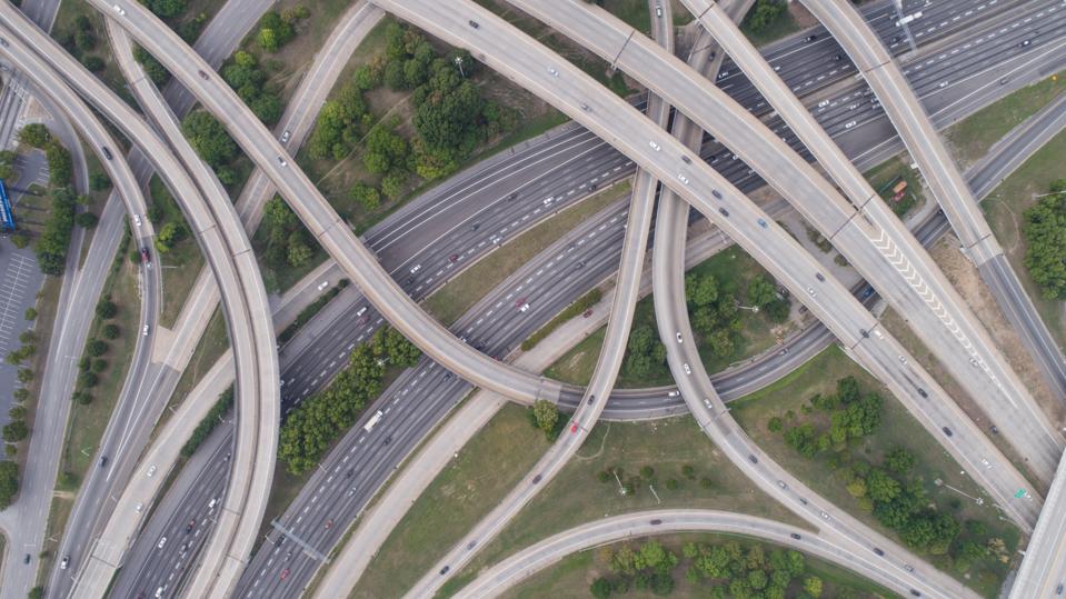 Aerial View of Spaghetti Junction in Atlanta, GA