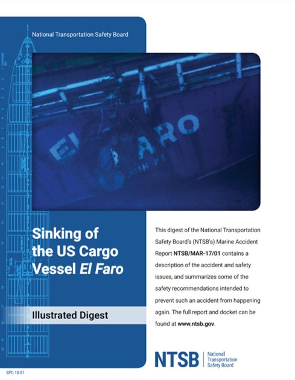 The 16 page illustrated digest of the Sinking of the US Cargo Vessel El Faro