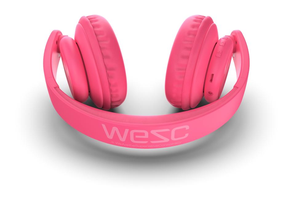 Pink pair of WeSC On-Ear headphones