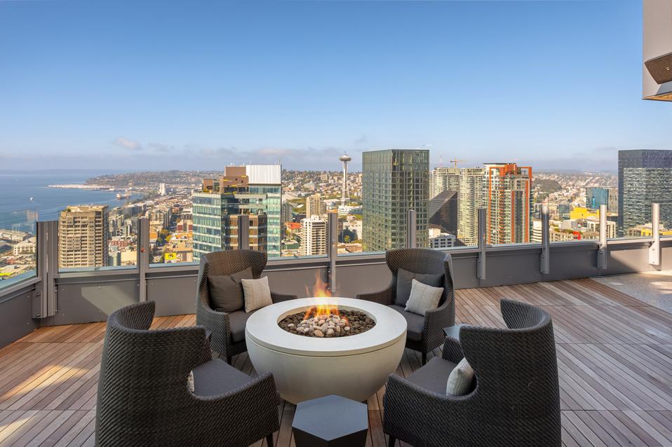 Rooftop fire pit