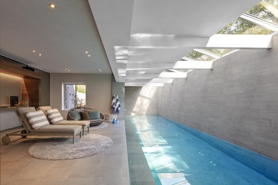 Tango House in-home spa reminiscent of the owner's travels to Cortina, Italy