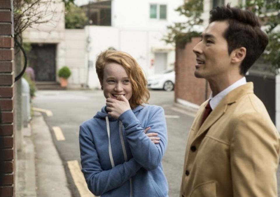 In the first season of 'Dramaworld,' Claire, played by Liv Hewson, meets her k-drama crush, played by Sean Dulake.