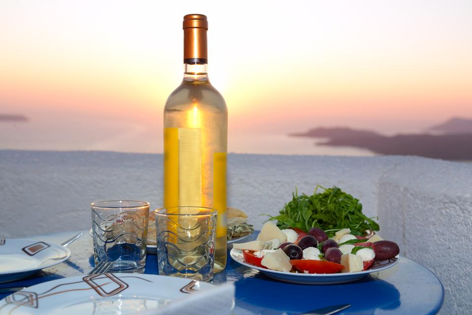 Sunset dinner, Santorini